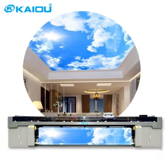 Kaiou 5000UR 새로운 디자인 130 Sqm/H 5m 대형 LED UV 롤투롤 광고 배너용 프린터
